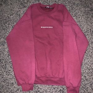 Maroon misguided crew neck